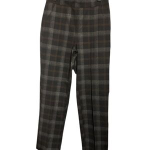 HUE Plaid Trousers in Black and Brown